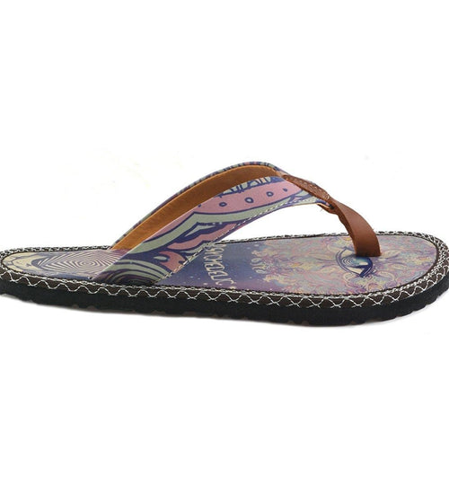 Navy & Fuchsia Psychedelic Flip-Flop CAL410 (737681277024)