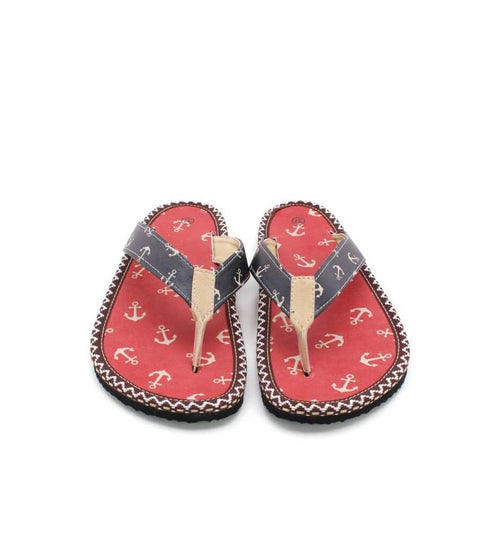 Red & Navy Anchor Flip-Flop CAL412