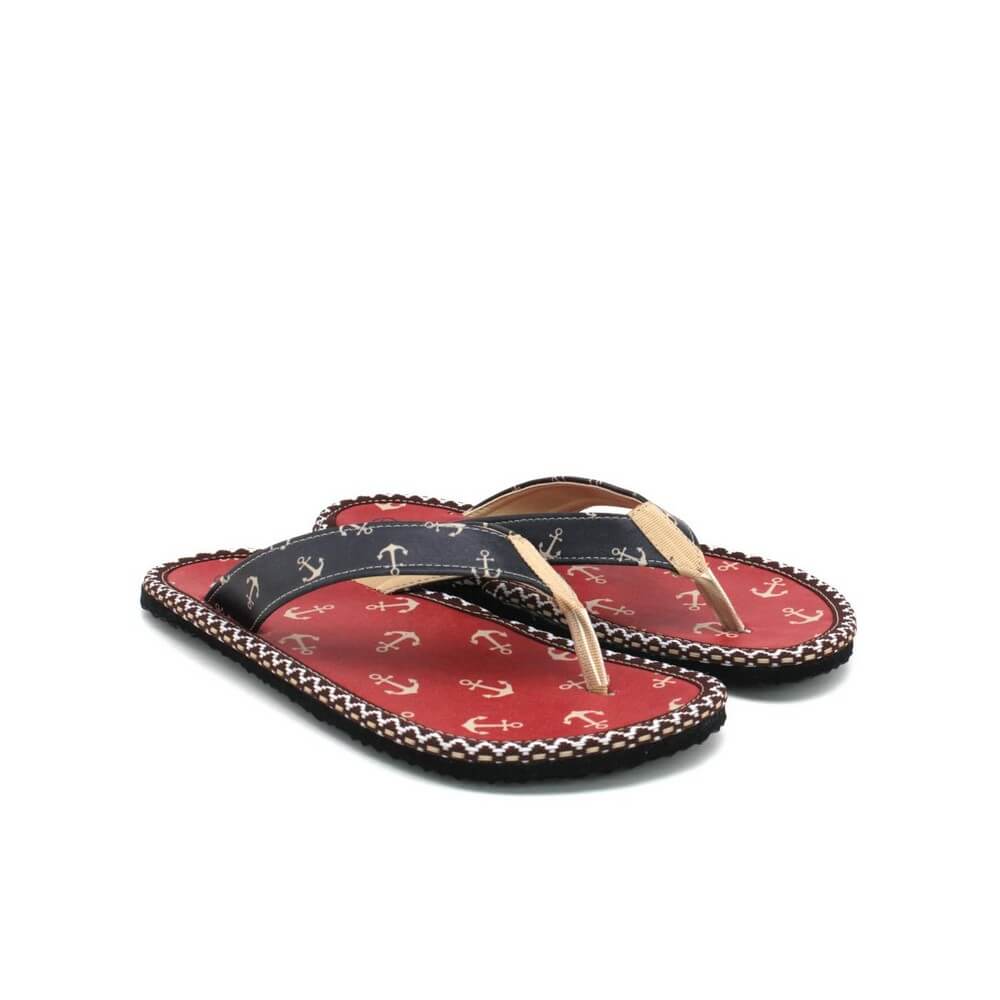 Red & Navy Anchor Flip-Flop CAL412