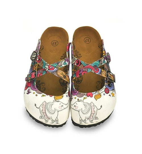 White Elephant Cross-Strap Clogs WCAL126 (737673183328)
