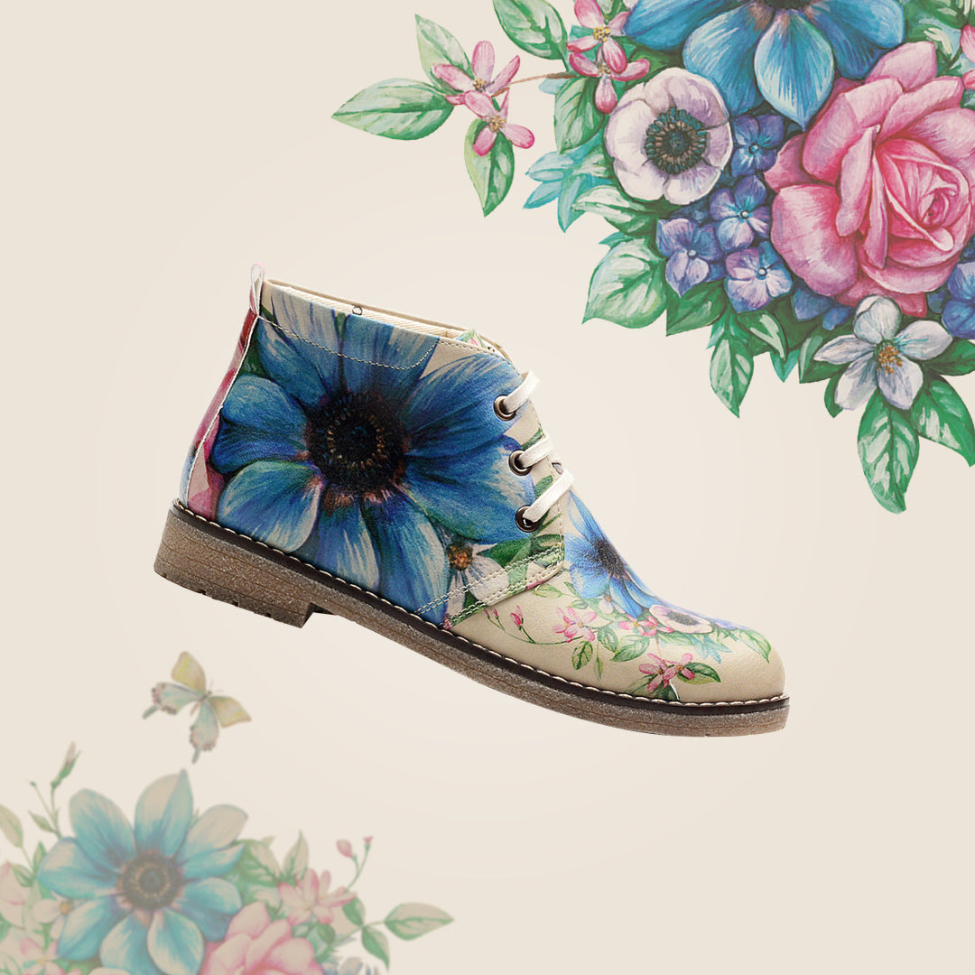 Bloemen enkellaarzen PH209