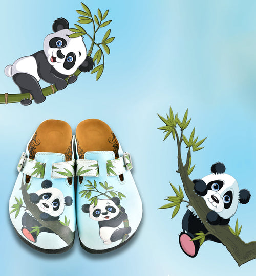 Blauwe panda klompen WCAL362
